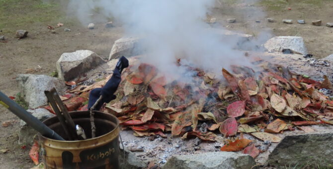 年長さんの焼き芋